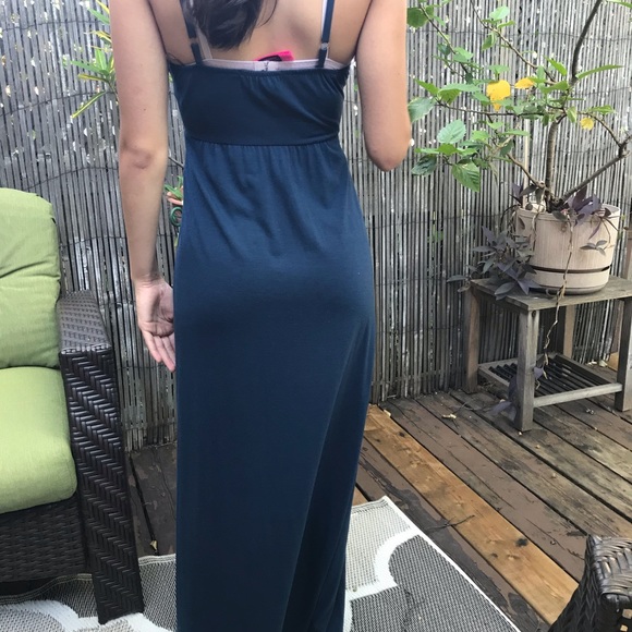 Long Dark blue summer dress - Picture 3 of 4
